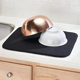 Resim HeİN 4 Adet Siyah Emici Bulaşık Kurutma Örtüsü Bulaşıklık 