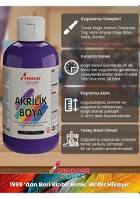 Resim Red Rose Mor Akrilik Boya 250 G 