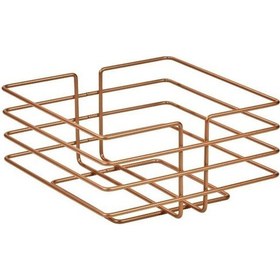 Resim Edora Home Rose Paslanmaz Oval Köşeli Kare Ekmek Sepeti Makrome - Çok Amaçlı Metal Rose 