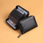 Resim 1 adet RFID Engelleme 11 Kart Tutucu Cüzdan - Ultra-İnce Naylon, Fermuarlı Büyük Kapasite, Altın Zincir Detaylı Siyah Kart Kutusu, Her Gün Kullanım İçin Mükemmel, Güvenli Kart Depolama | Şık Kart Tutucu | Dayanıklı Cüzdan 