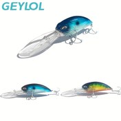 Resim GEYLOL 1 adet 41g 14.6cm/5.75in krank rokör yüzey yüzen yem, uzun dil uzun atışlı Mino sahte yem, tatlı su ve tuzlu su için uygun, alabalık, levrek avı, balıkçılık aksesuarları 