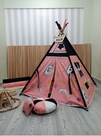 Resim Henna Prime Kızıldereli Çocuk Oyun Çadırı Devrilmeyen Sabitleme Mekanizmalı Galaksi Serisi 