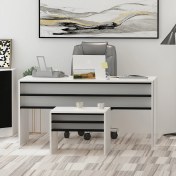 Resim Givayo Orion Ofis Çalışma Masası Siyah Beyaz 