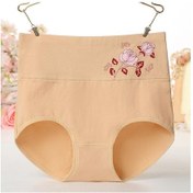 Resim Koyu Pembe Kadın Karın Sıkılaştırıcı İç Giyim İçin Baskılı Yüksek Belli İç Giyim Doğum Sonrası Nefes Alabilen ve Rahat Külotlar Koyu Pembe 