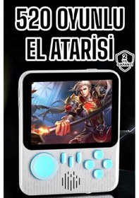 Resim Cosmotex Mini Atari El Atarisi 3.5 İnç Ekran Çift Konsol 666 Adet Retro Oyun Gameboy El Atarisi 