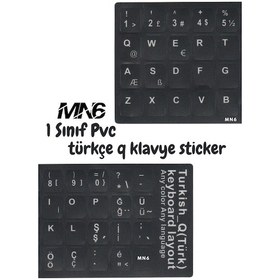Resim Mn6 Mtrq Türkçe Q Klavye Sticker/5 Adet-silinmez-laptop Pc Uymlu/türkçe Q Sticker 