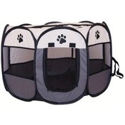Resim Gateesat Gri Sekizgen Evcil Çadır Katlanır Köpek Kafesi 44.88x44.88x22.83inç İç Dış Kullanım 