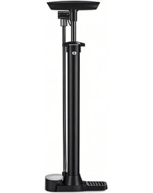 Resim Lemestar 140psı Yüksek Basınçlı Bisiklet Pompa, T Tipi Kolu İle Dikey, Çevrilebilir Taban, Amerikan/fransız Valf, Basınç Göstergesi, Siyah 