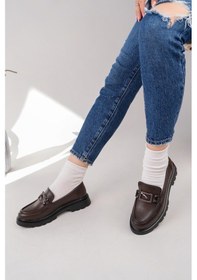 Resim Nesilshoes Nesil Shoes Fncy 819 Kahve Maskulen Kadın Lofer 