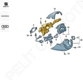 Resim Audi A1 Sinyal Silecek Kolu 8x0953502b 2011-2018 