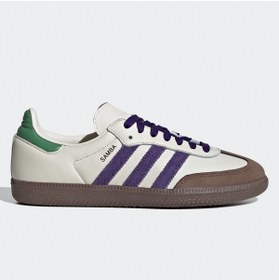 Resim adidas Women's Samba OG Shoes - White /Purple Kadın Spor Ayakkabı 