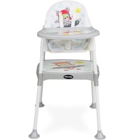 Resim Maxi Taxi Feeding Uçak Desenli 3 in 1 Mama Sandalyesi - Gri 