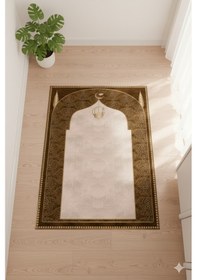 Resim Forever Aldora Seccade Diz Ağrıtmayan Yumuşak Halı Seccade Ve Namazlık Yeşil 