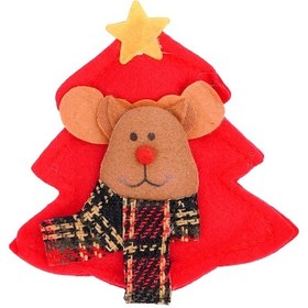 Resim Yılbaşı Çam Ağacı Asma Geyik Süs 12x14 Cm 