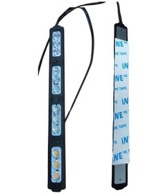 Resim 12 Volt 12 Watt 12 Ledli 203x19 Mm 4 Renk Animasyonlu Kırmızı - Mavi-amber-beyaz Çakar Modül 5 Adet 
