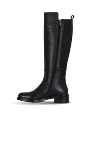 Resim Bueno Shoes Siyah Flotter Deri Kadın Düz Çizme 33wc1170 