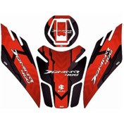 Resim Gogo Tank Pad 004 Kırmızı-siyah Bajaj Domınar 400 17-23 