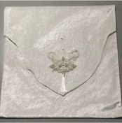 Resim Çt Çeyizci Tekstil Çeyizlik Kadife Zarf Nişan Bohçası - Krem 