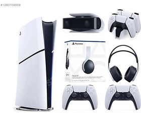 Resim Sony Playstation 5 Slim+2.Kol+3d Kulaklık+Şarj İstasyonu+Kamera 