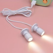 Resim Çift Başlı USB-LED Masa Lambası, Esnek Boyun Kollar ve USB Kablosu - Ofis, Akvaryum, Raf için & Play benzeri tasarım - Spot Işık, Tavan/Lamba (USB Portları ile Uyumlu) 