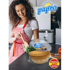 Resim Papro Airfryer Pişirme Kağıdı,fritöz Yağlı Kağıdı Tek Kullanımlık Fırın,fritöz Pişirme Kağıdı 25'li 