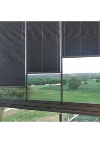 Resim Antrasit 09-08 Plise Perde - Katlanır Cam Balkon Perdesi Antrasit 