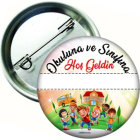 Resim Hediye Panayırı 20 Adet - Okuluna ve Sınıfına Hoşgeldin Öğrenci Yaka Rozeti 