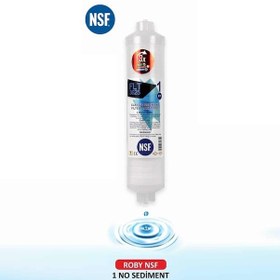 Resim Roby 12'' İnline Kapalı Kasa Nsf 5 Mikron Şeffaf Sediment Filtre 