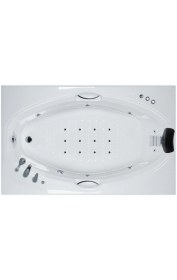 Resim Boston Jakuzi 182x115 h:63 Rest Hidromasaj Sistemli Küvet (Gövde + Metal ayak + 4 yön panel) 