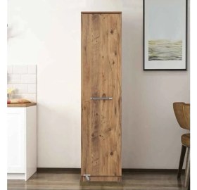 Resim Evistro Kiler Dolabı Tek Kapaklı 90 Derece Açılır Kapak Çok Amaçlı Mutfak Dolabı Atlantik Çam 