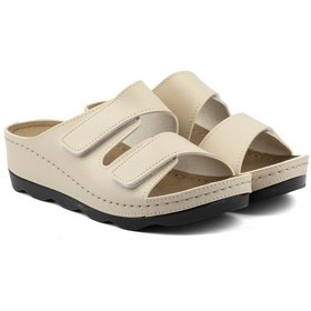 Resim Comfortwave Cırtlı Ayarlanabilir Anatomik Rahat Kadın Terlik-Bej 