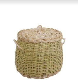 Resim Hasır Bambu Patates Soğan Sepeti Çok Amaçlı Organizer Saklama Sepeti Sarı 