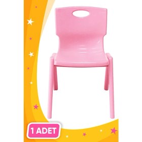 Resim 3K Store Anaokulu Kreş Çocuk Sandalyesi Pembe 1.kalite Kırılmaz Plastik 1 (Bir) Adet 