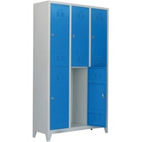 Resim JESSAN OFİS Mavi Standart 6'lı Soyunma Dolabı 