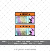 Resim Bay Etiket HLG41 Uyumlu Hologram Motoruma Dokunma Takip Cihazı Var İkili Set 