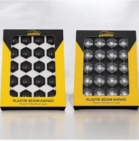 Resim 17mm Siyah Bijon Kapağı Takımı 20 Adet 