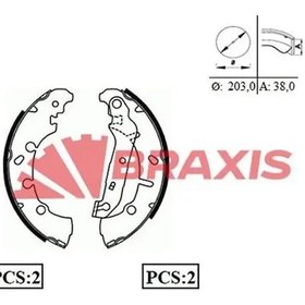 Resim Ford Fiesta 4 Arka Fren Balatasi 1996-2002 Braxıs Ac0065 
