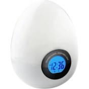 Resim Beverly Dijital Seyahat Çartı Saat Snooze Başucu Saati Termometre Tarih Hava Durumu 2 Beyaz Yumurta USB ve Pil Gücü (Yurt Dışından) 