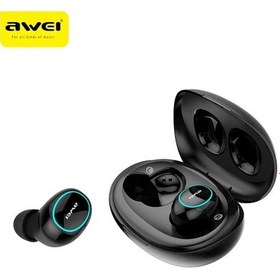 Resim Siyah Awei T60 Mini Kulak İçi Kulaklık Rgb Işıklı Spor Kablosuz Kulaklık 5.3 Bluetooth Kulaklık Hifi Hd Sesli Arama Kulaklık Oyun 