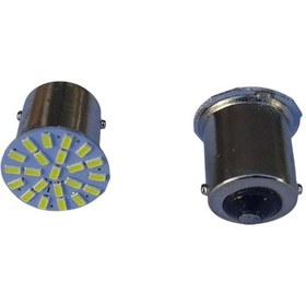 Resim 67/93 12v Ampül 22 Ledli Çakar Beyaz 2 Li 