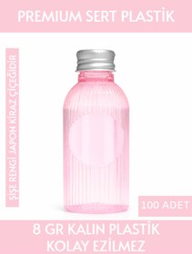 Resim Sizeuyduk Japon Kiraz Çiçeği Rengi Boş Plastik Şişe 100 Adet 50 ML Kolonya Söz Nişan Düğün Nikah DNZ21GümüşKpk 
