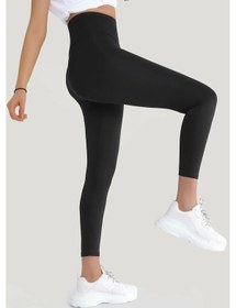 Resim Ugeta Butik Kadın Siyah Yüksek Bel Toparlayıcı Taytsiyahxl Siyah 