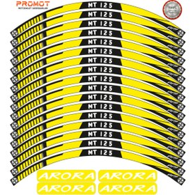 Resim PROMOT ARORA MT 125 UYUMLU JANT ŞERİDİ Motosiklet Aksesuar Jant Sticker 6 