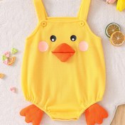 Resim Yumuşak ve Nefes Alabilir Tolo Rabbit Bebek Sarı Ördek Kostümü - Turuncu Ayaklı 3D Karikatür Tasarım, Arka Kayış Kapama, Sadece Elde Yıkama Yazlık Oyun Zamanları & Günlük Giyim için, Oyunculu Çocuk Kıyafetleri, Çift Katmanlı Kıyafet, Dayanıklı Bebek Giysisi 