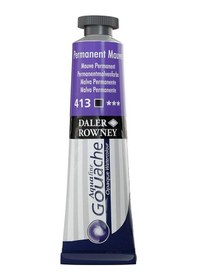 Resim Daler Rowney Aquafine Opak Guaj Boya 15Ml 413 Permanent Mauve 