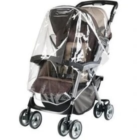 Resim Buffer® Bebek Arabası Puset Şeffaf Yağmurluk Rüzgar Engelleyici Muşamba 