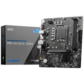 Resim MSI PRO H610M-E DDR4 M2 PCIe NVME HDMI PCIe 6X v4.0 1700p mATX 