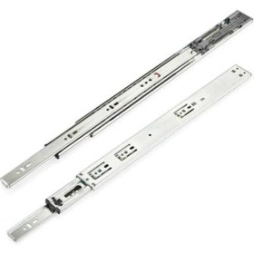 Resim En 43 mm Bas-Aç Teleskopik Bilyalı Çekmece Rayı Kaplamalı - 45 cm (3 Takım) 