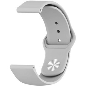 Resim Samsung Gear S2 20mm Uyumlu Kordon Klasik Yumuşak Geçmeli Spor KRD-11 Kayış Gri 