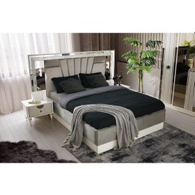 Resim Bahar Mdf Bazalı Karyola Ve Başlık 160 x 200 CM 